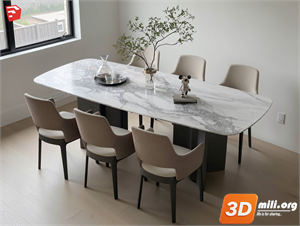 Dining Table Set Skp Files